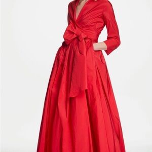 Carolina Herrera Scarlet Maxi Dress with Bow